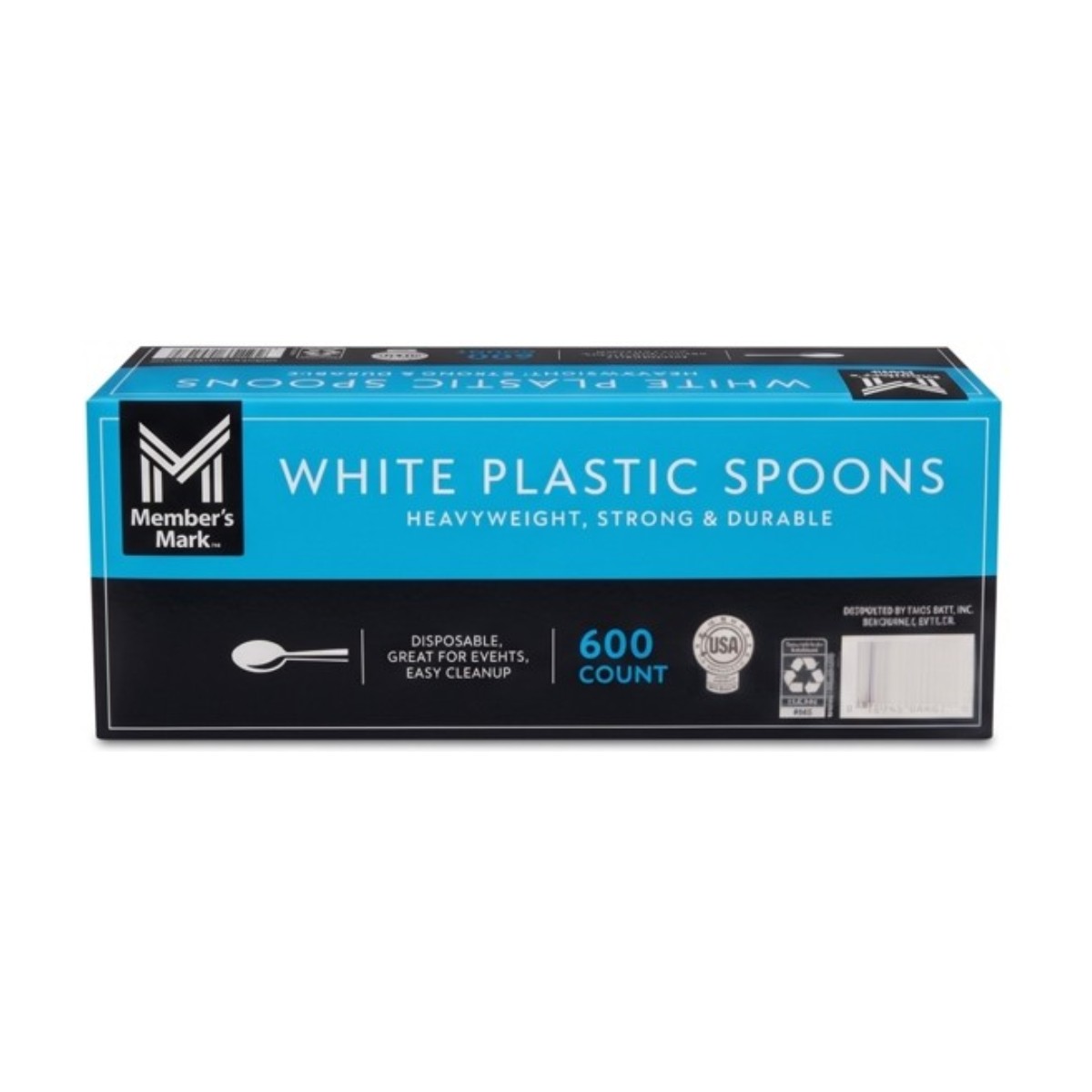 white plastic spoons